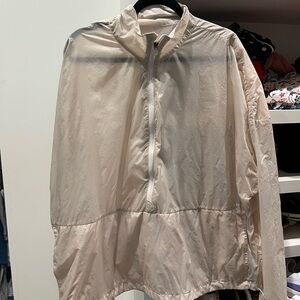 Fabletics Cream Windbreaker Jacket
